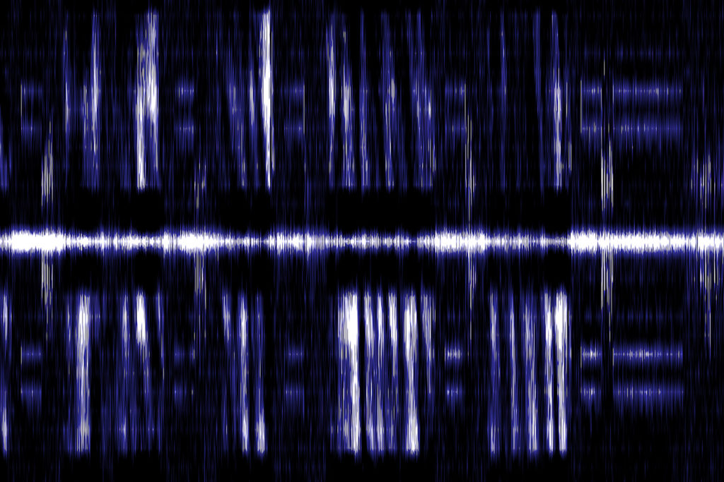 Spectograph of a covert communications radio broadcast (numbers station)